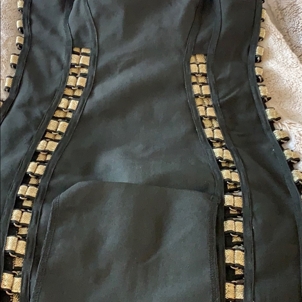 Black and gold sexy dress